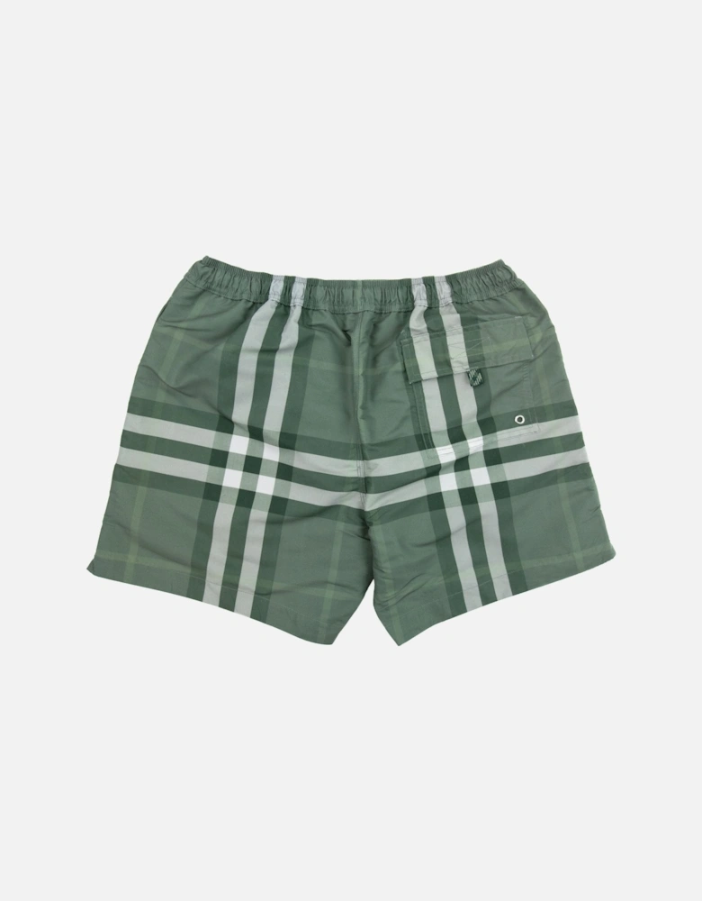 Martin Check Swim Shorts Dusty Green Ip Check