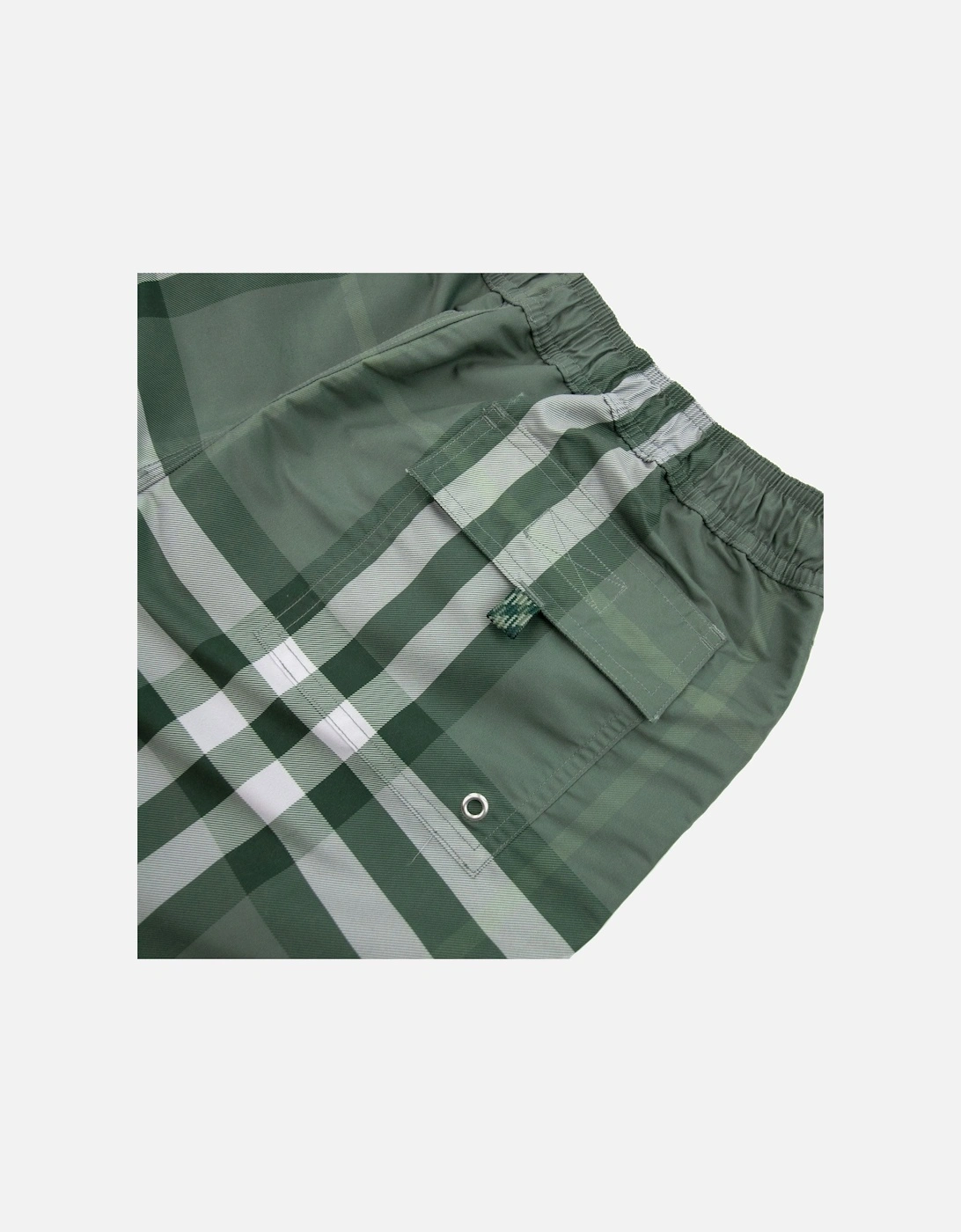 Martin Check Swim Shorts Dusty Green Ip Check