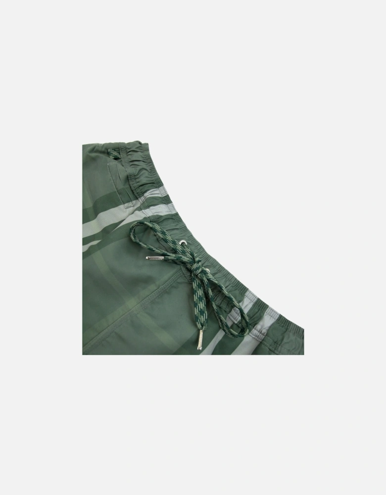 Martin Check Swim Shorts Dusty Green Ip Check