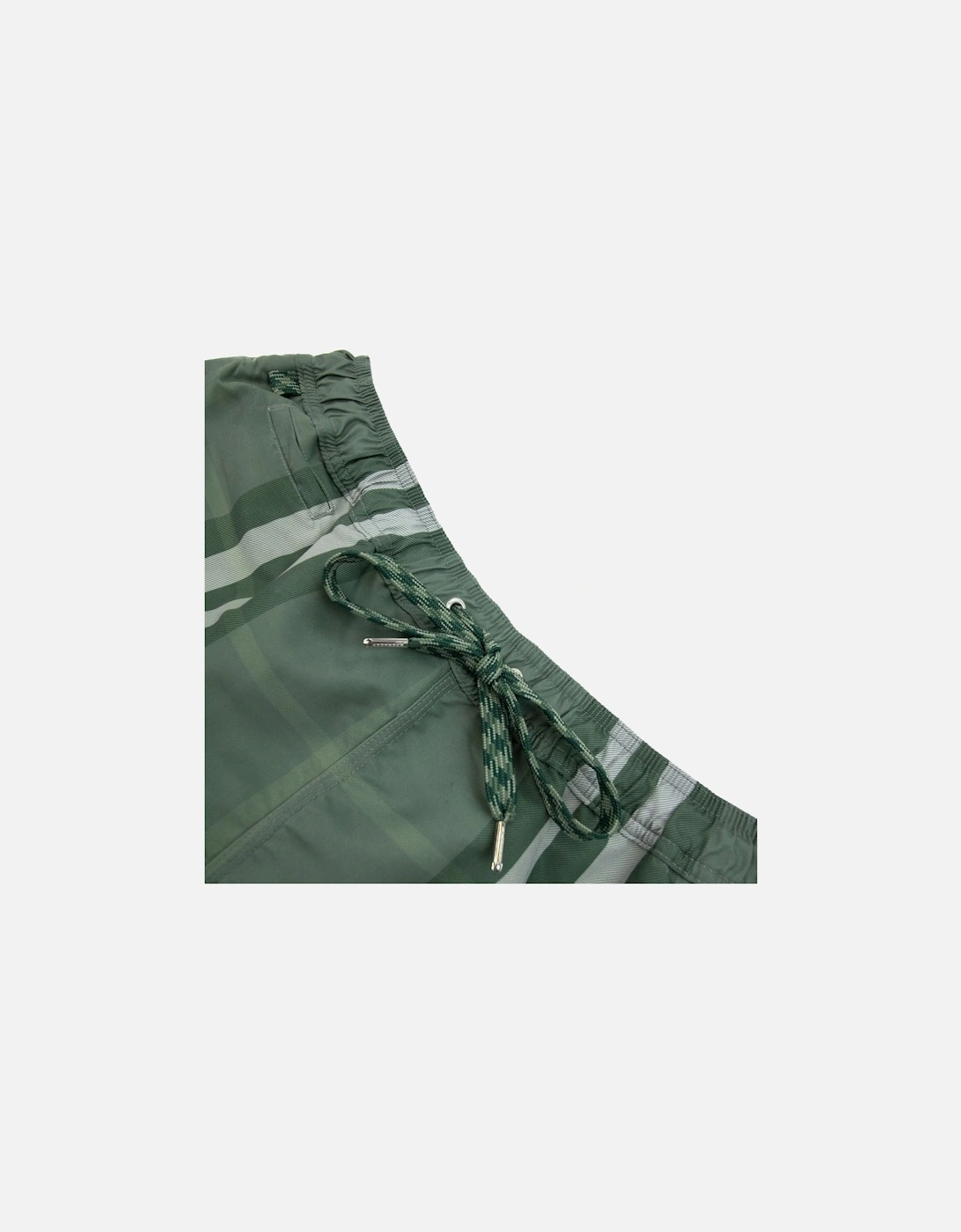Martin Check Swim Shorts Dusty Green Ip Check