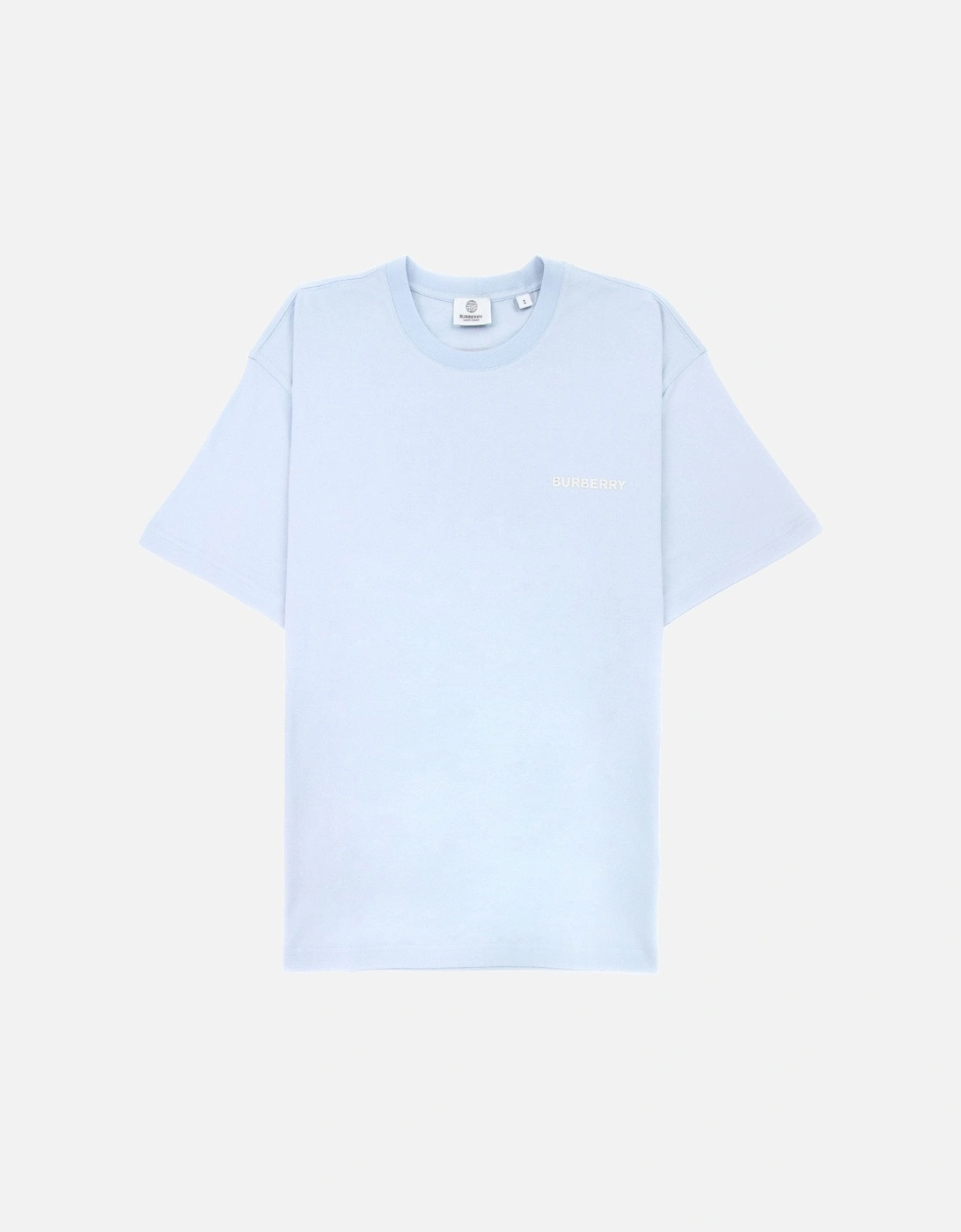 Back Monogram Motif Cotton Oversized T-shirt Sky Blue, 6 of 5