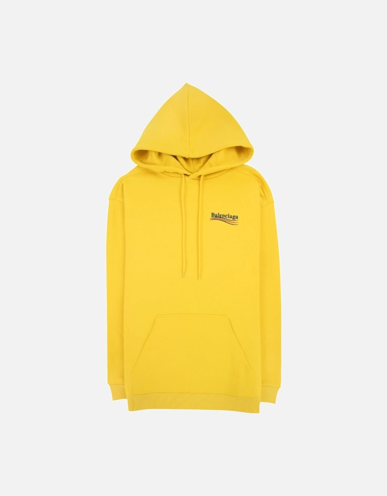 Political Campaign Embroidery Hoodie Yellow