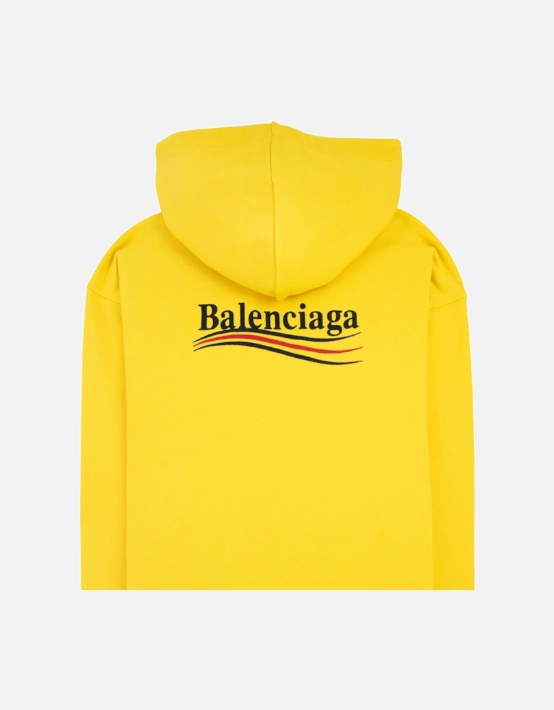 Political Campaign Embroidery Hoodie Yellow
