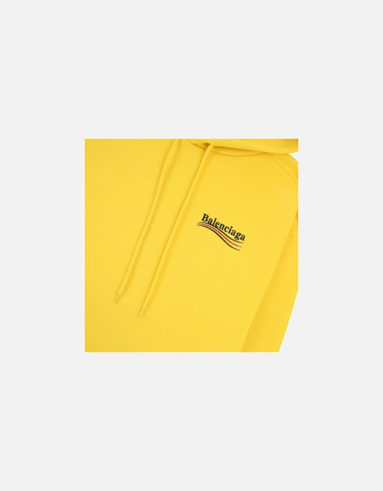 Political Campaign Embroidery Hoodie Yellow