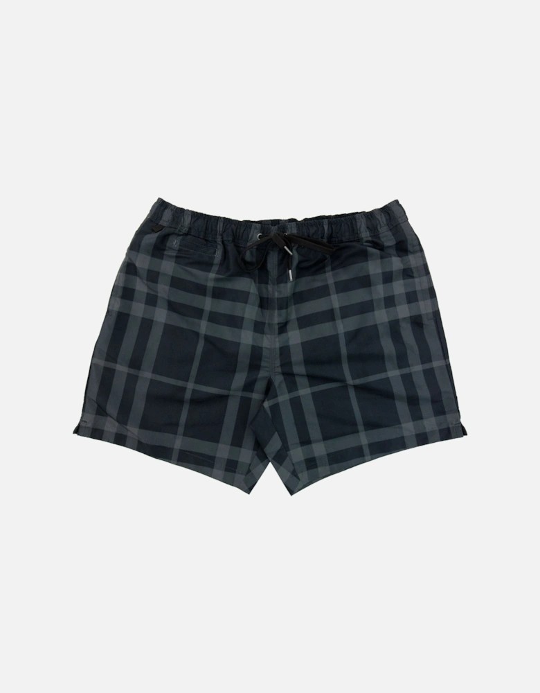 Guildes Check Swim Short Carbon Blue Ip Check