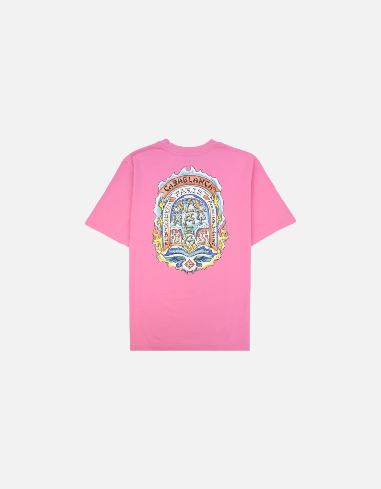 Casa Way Skate Printed T-shirt Pink