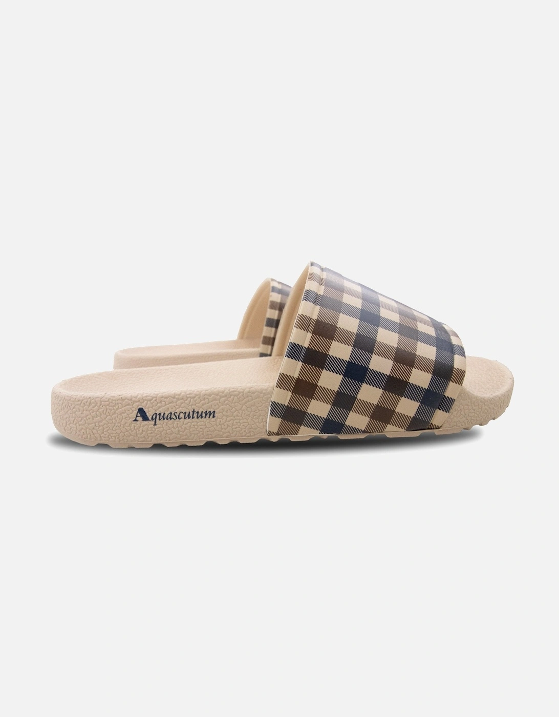 Beach Check Slippers Beige