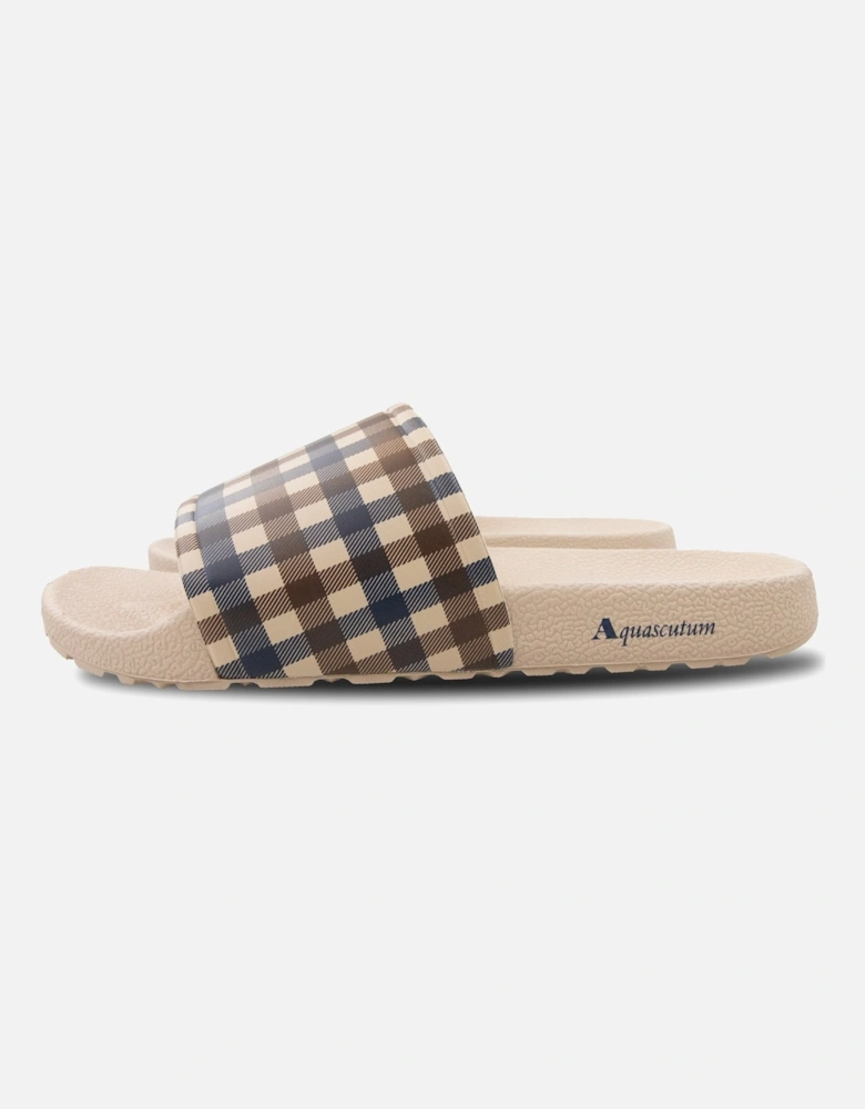 Beach Check Slippers Beige