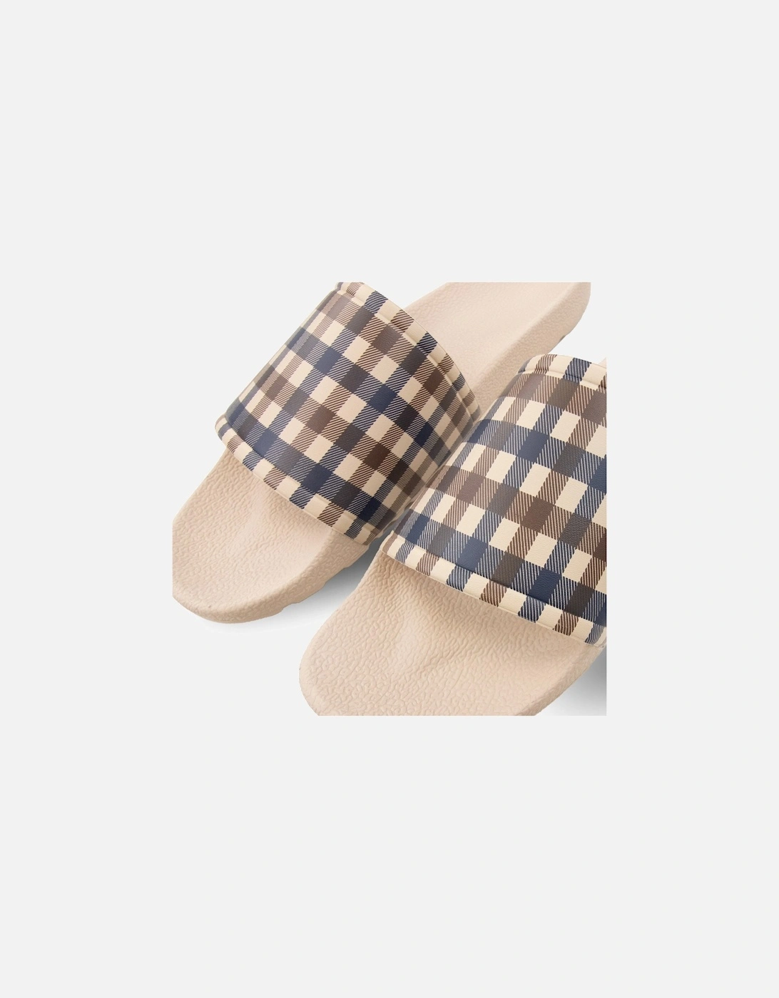 Beach Check Slippers Beige