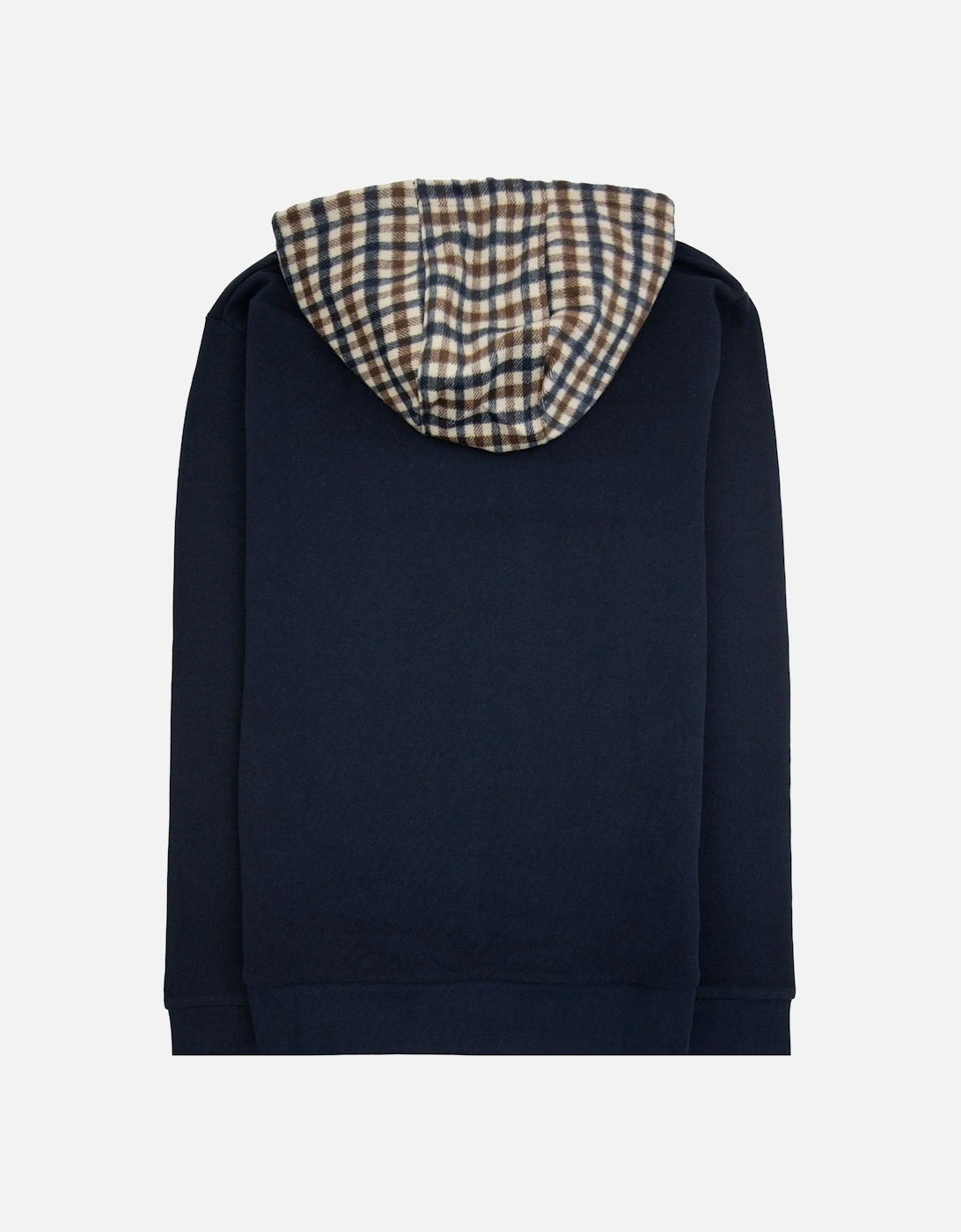 Active Club Check Merino Hoodie Navy