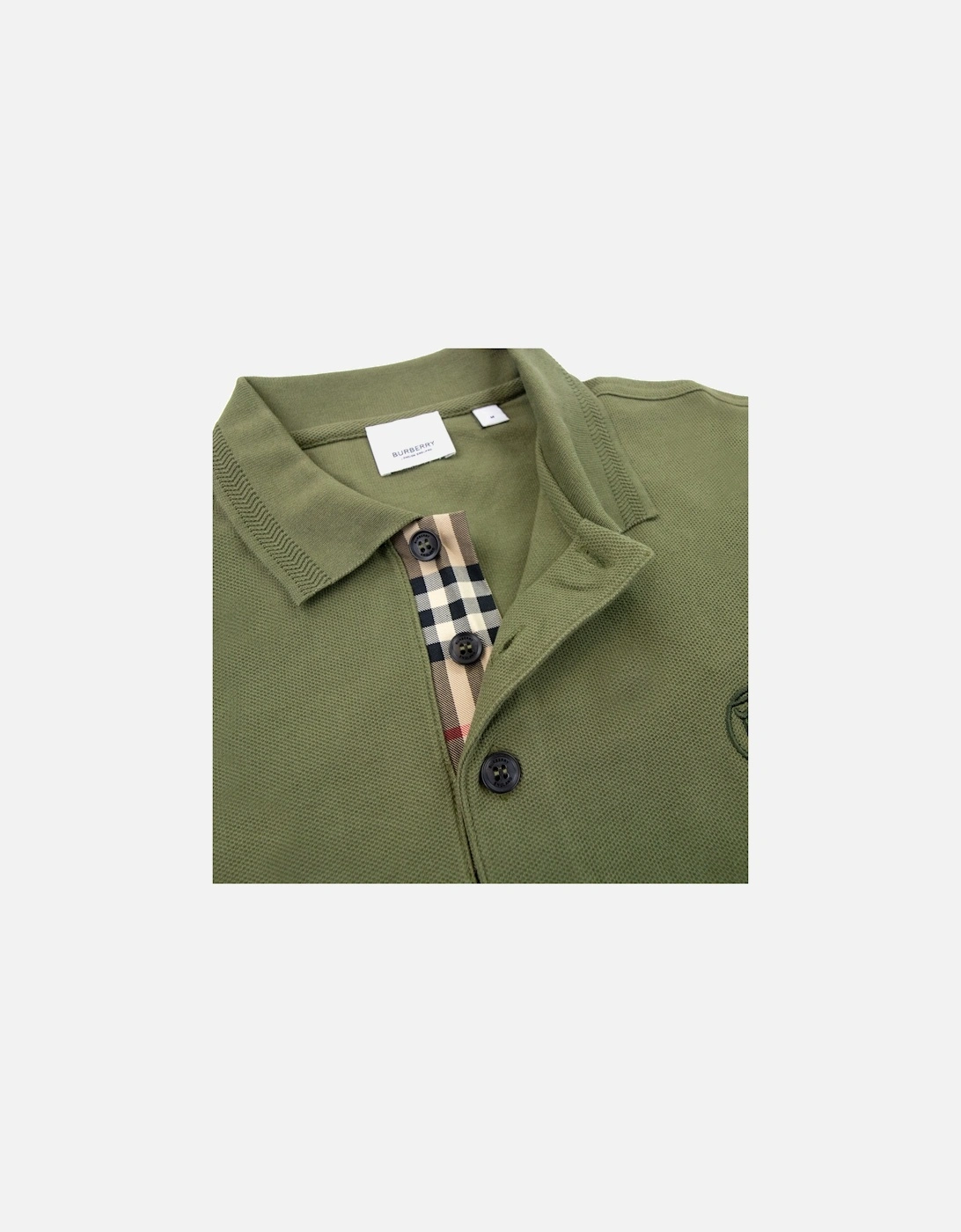 Manzoni Monogram Pique Polo Olive