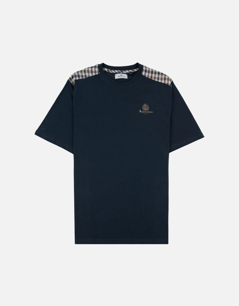 Club Check Shoulder T-shirt Navy