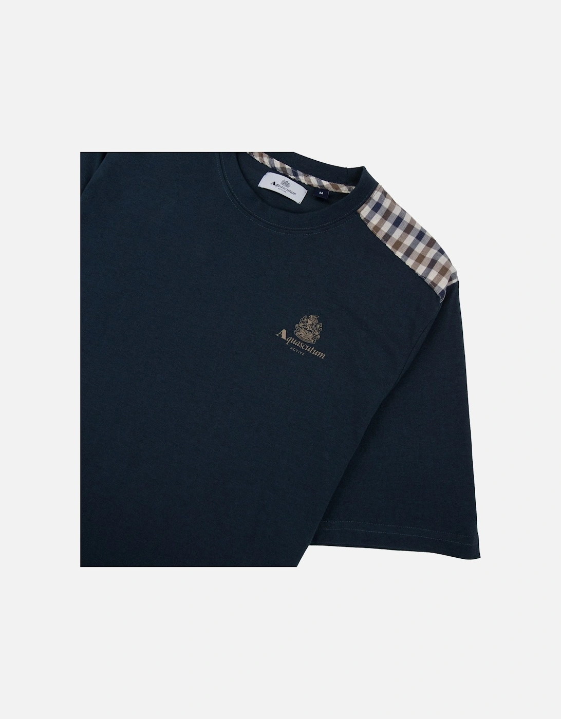 Club Check Shoulder T-shirt Navy