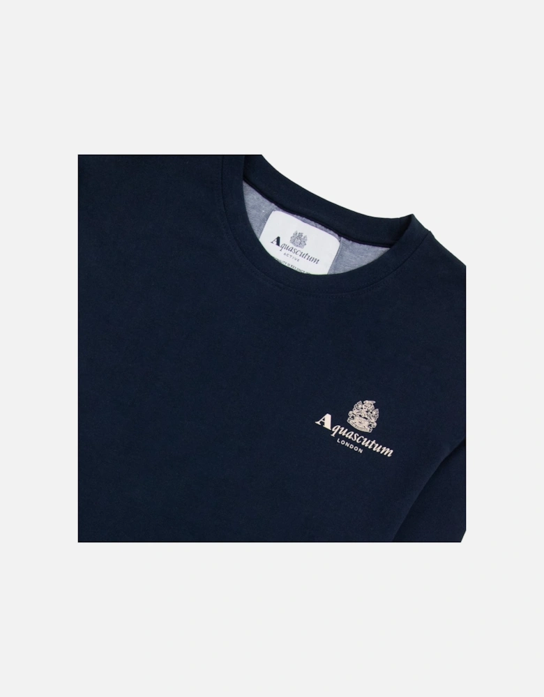 Active Small Logo Crewneck Sweatshirt Navy 11