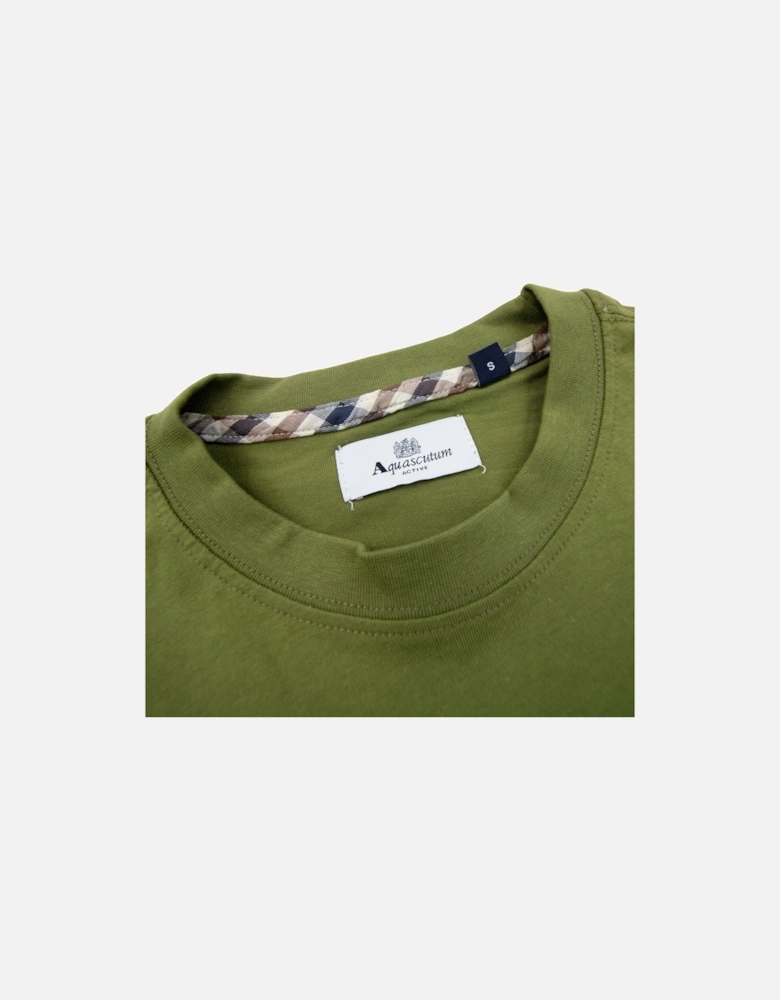 Macro Club Check T-shirt Army Green