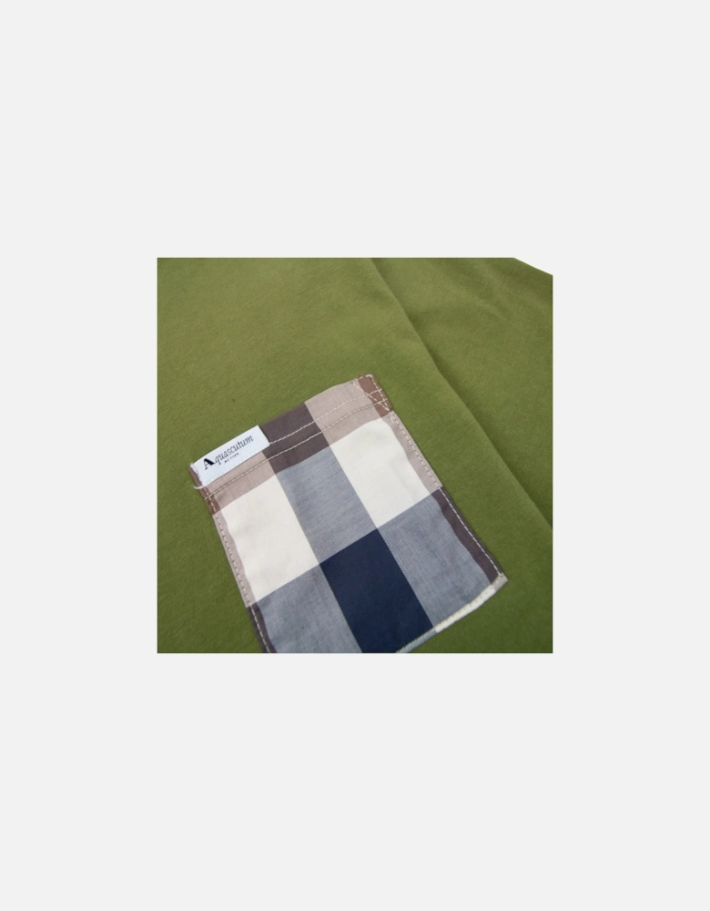 Macro Club Check T-shirt Army Green