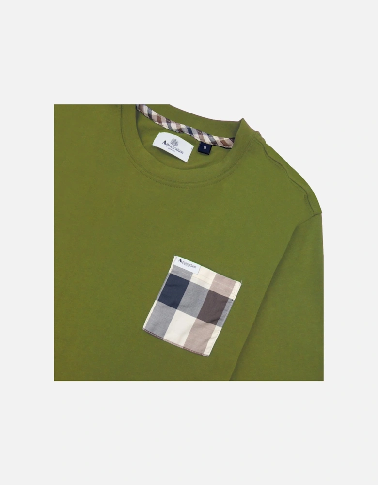 Macro Club Check T-shirt Army Green
