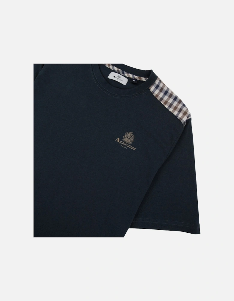 Club Check Shoulder T-shirt Black