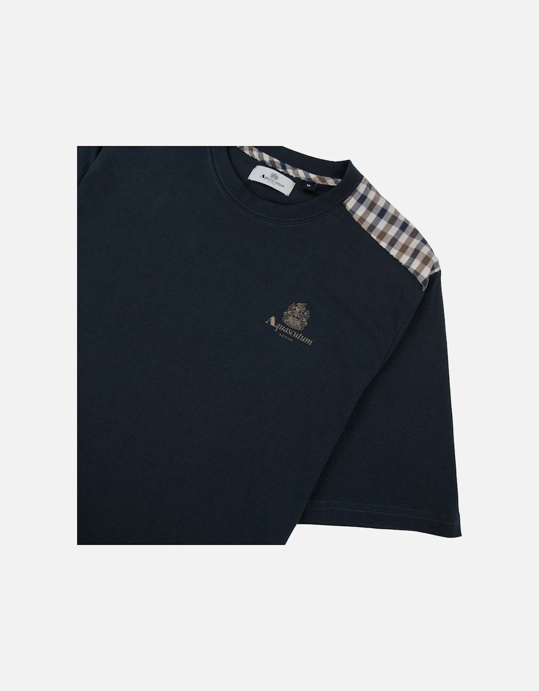 Club Check Shoulder T-shirt Black