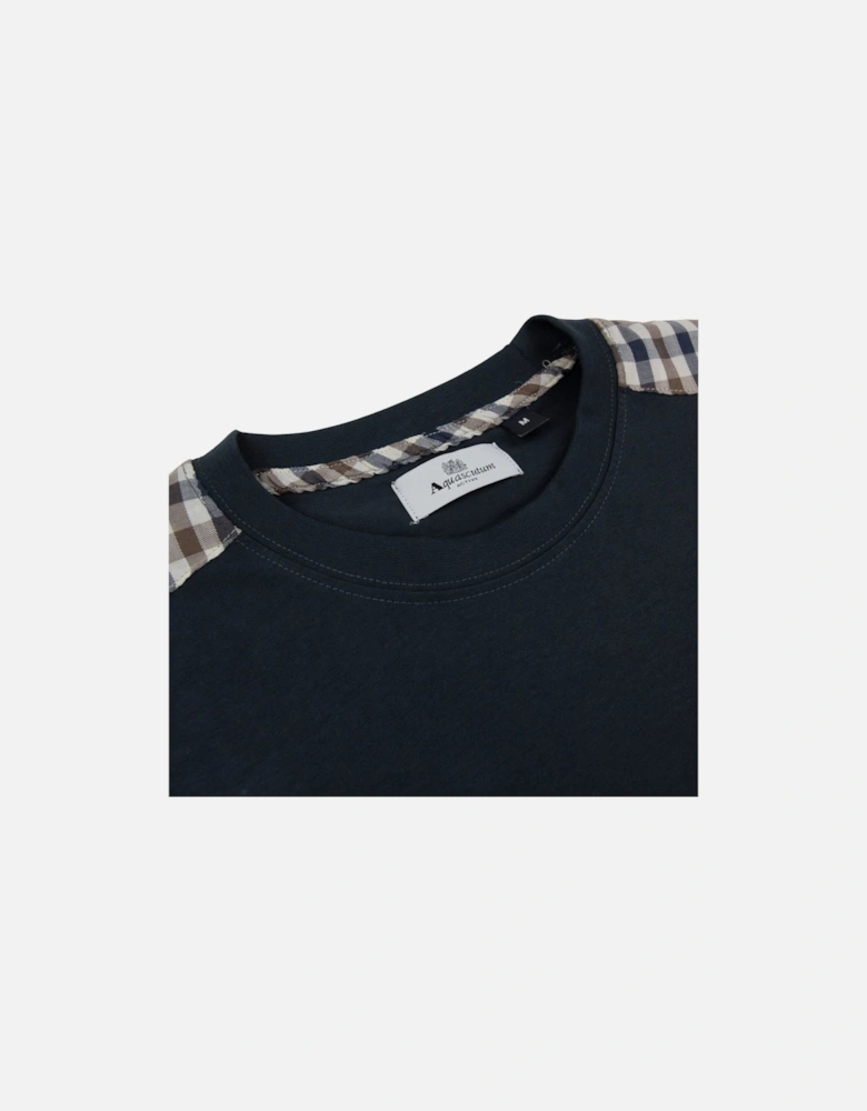 Club Check Shoulder T-shirt Black