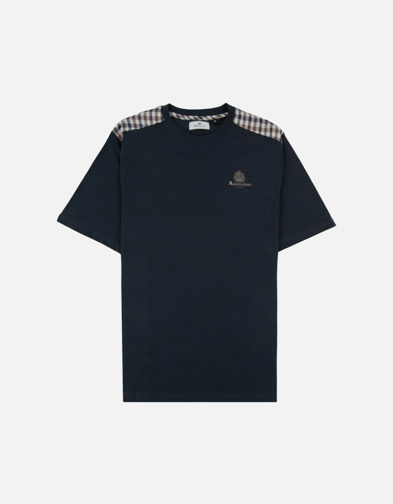 Club Check Shoulder T-shirt Black