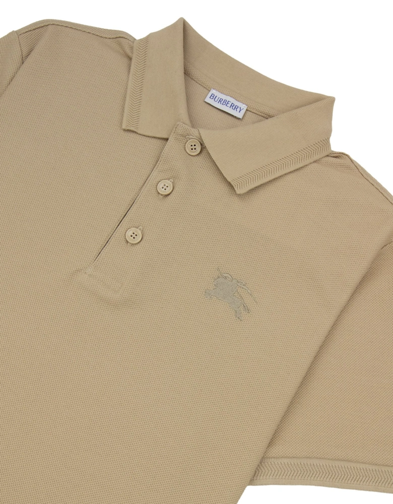 Eddie Cotton Polo Shirt Soft Fawn