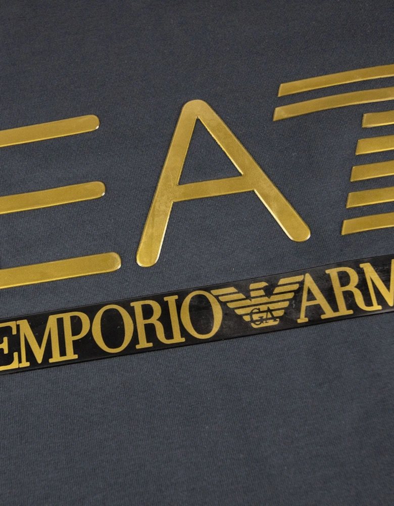 3D Gold Logo Long Sleeve T-shirt Darkslate