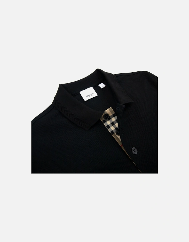Manzoni Monogram Pique Polo Black