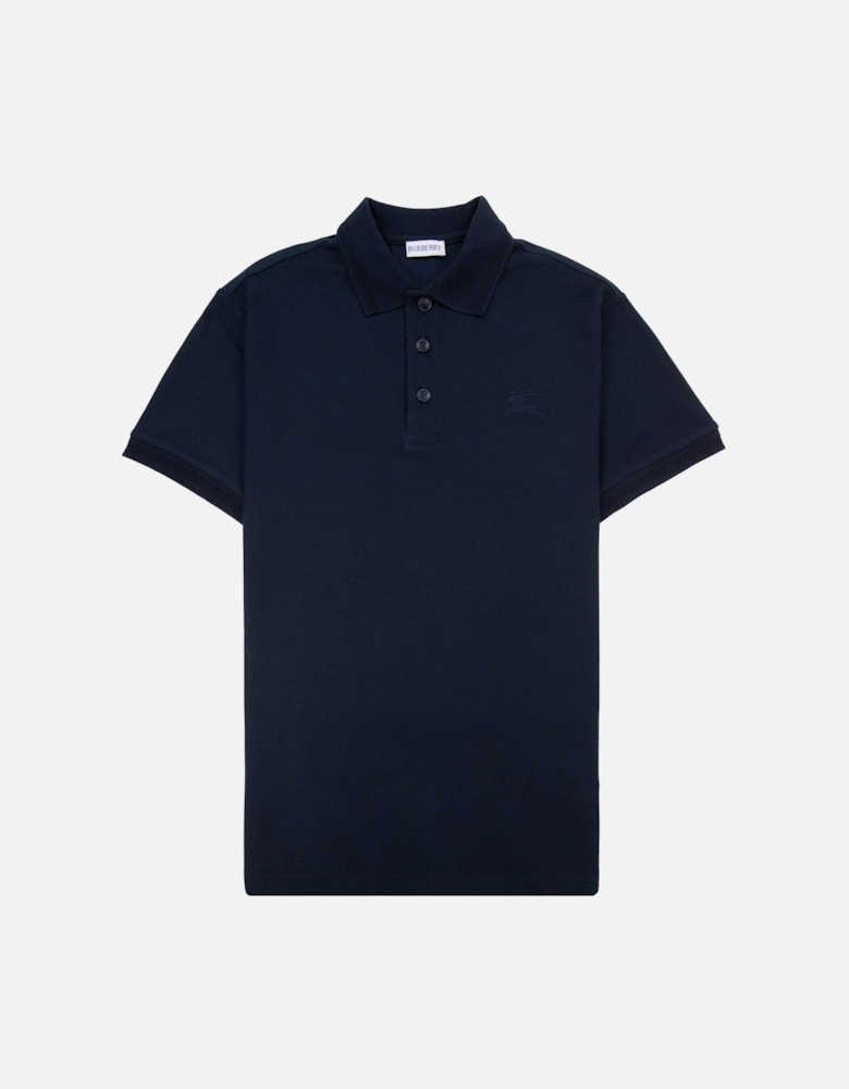 Eddie Cotton Polo Shirt Coal Blue