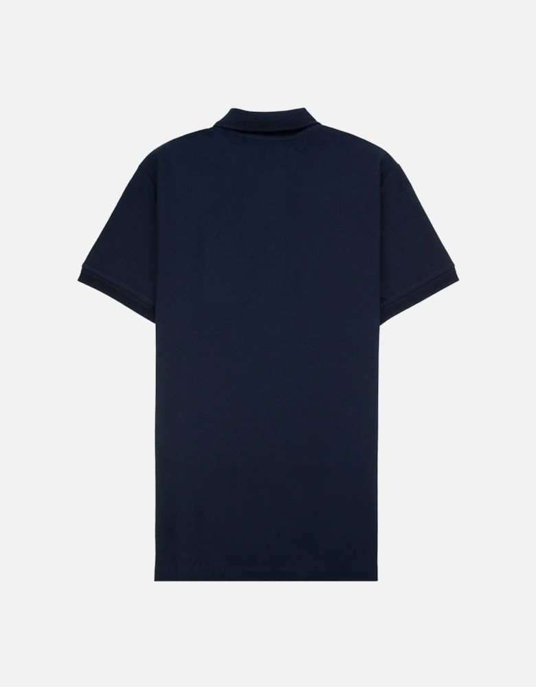 Eddie Cotton Polo Shirt Coal Blue