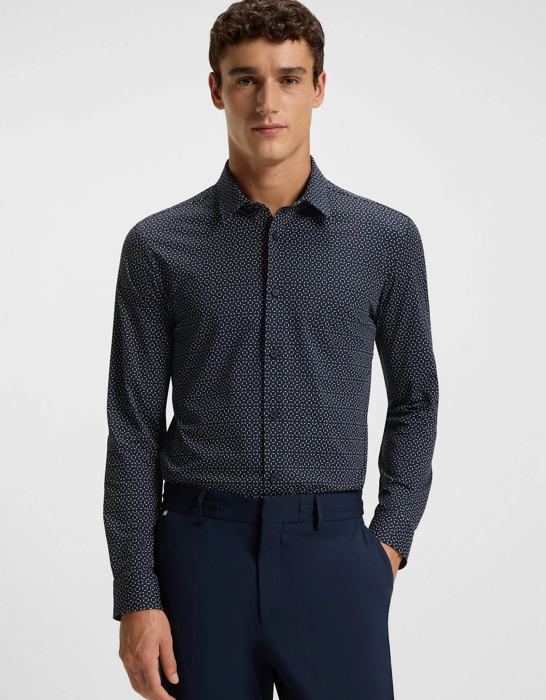 BOSS Black P-ROAN-kent-C1-233 Shirt 405 Dark Blue