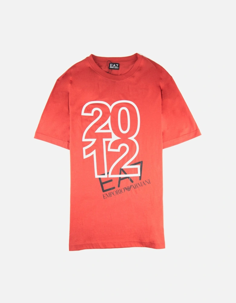 Graph Crewneck T Shirt Red