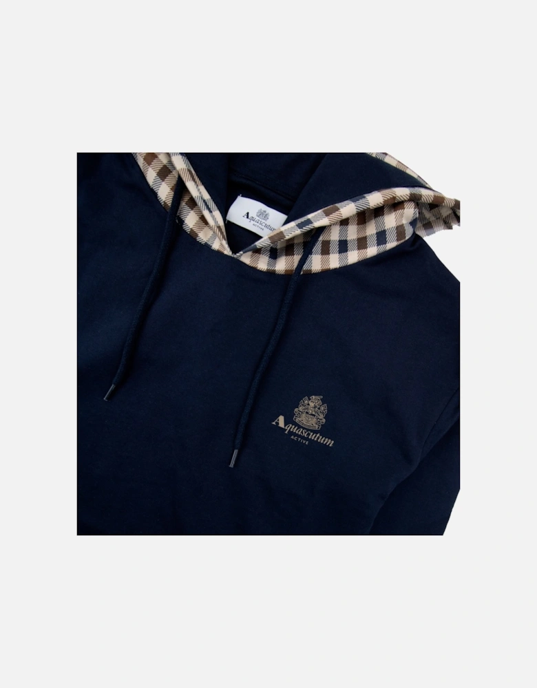 Club Check Hoodie Navy 11