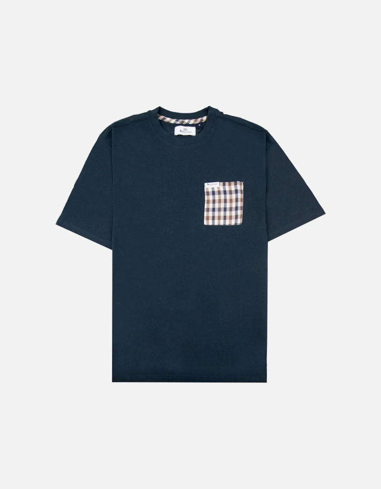 Club Check Pocket T Shirt Navy 11