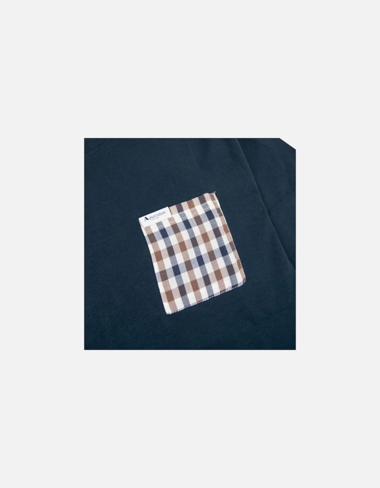 Club Check Pocket T Shirt Navy 11