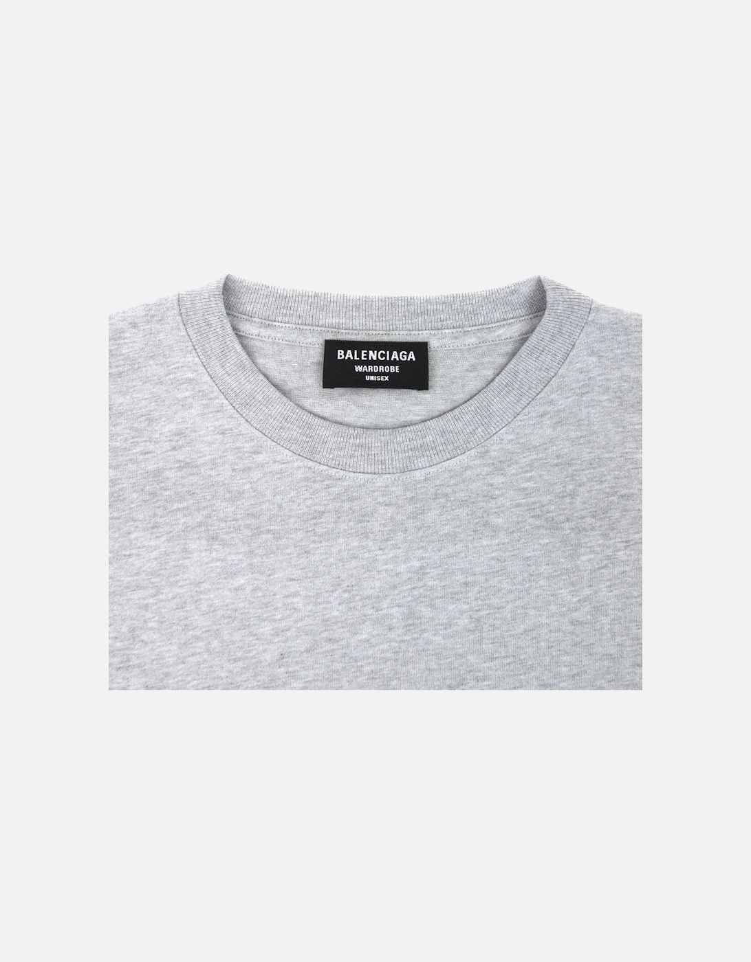 Political Campaign Embroidery T-shirt Light Grey