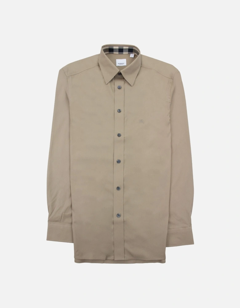 Check Collar Shirt Dark Honey