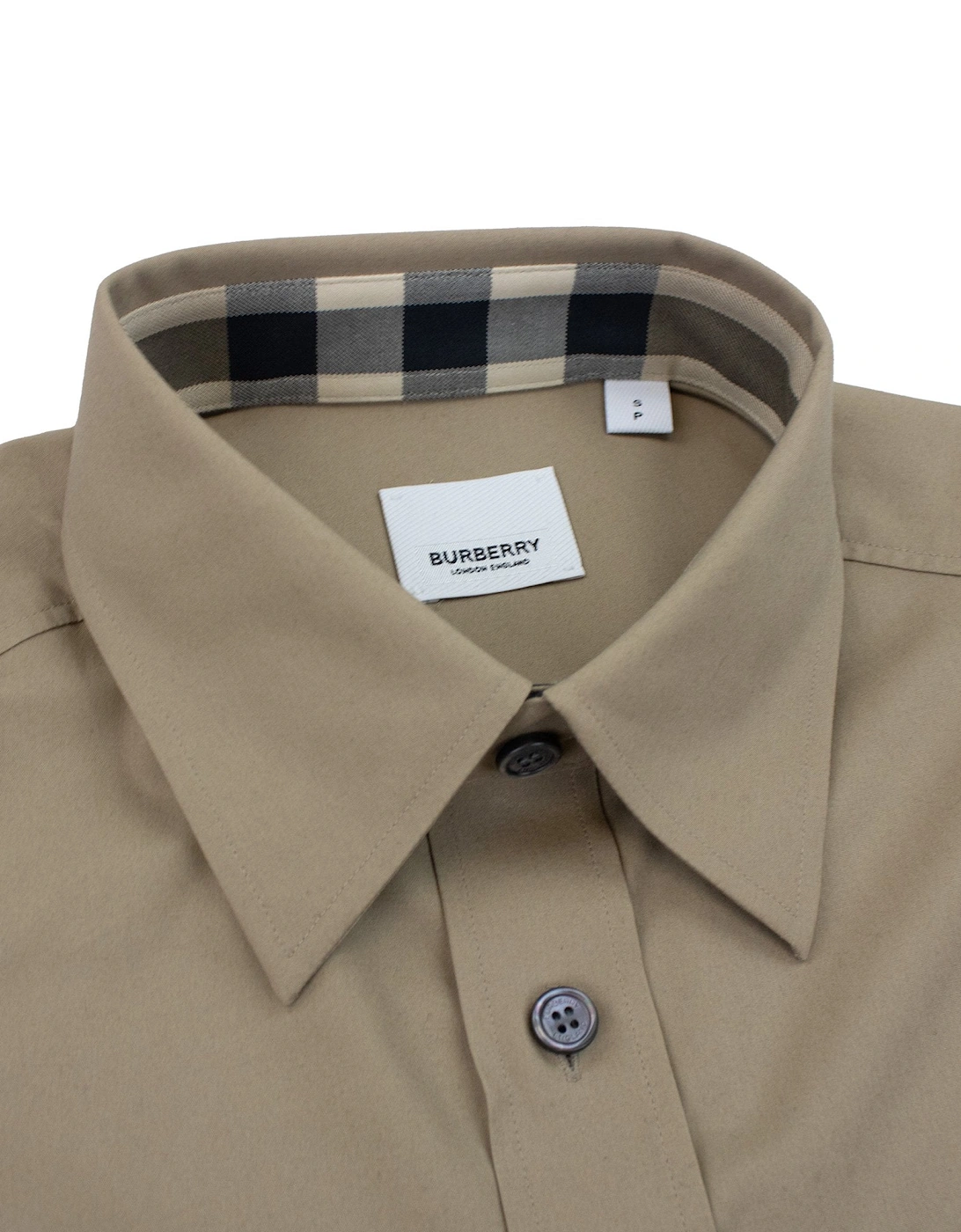 Check Collar Shirt Dark Honey