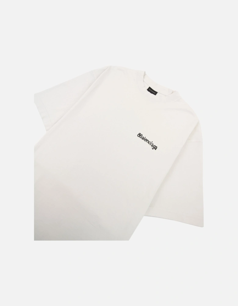 Painted Logo T Shirt White 9081