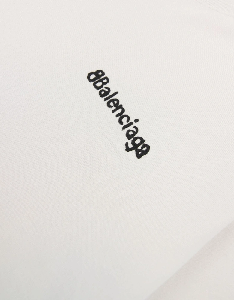 Painted Logo T Shirt White 9081