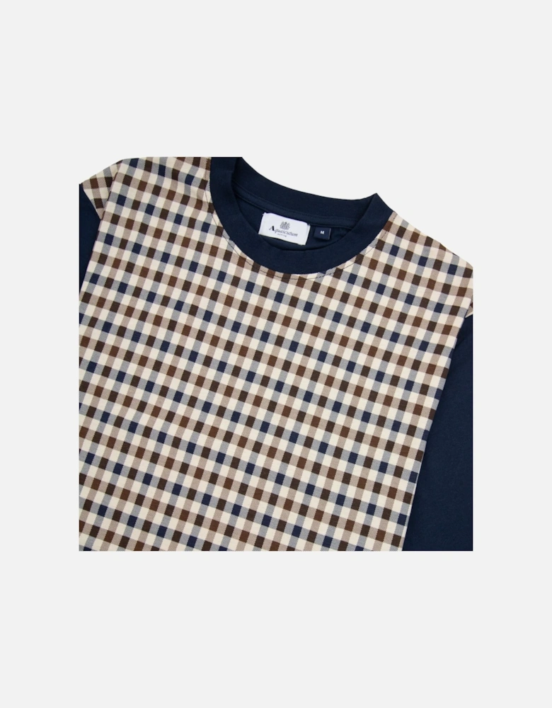 Active Side Club Check T Shirt Navy