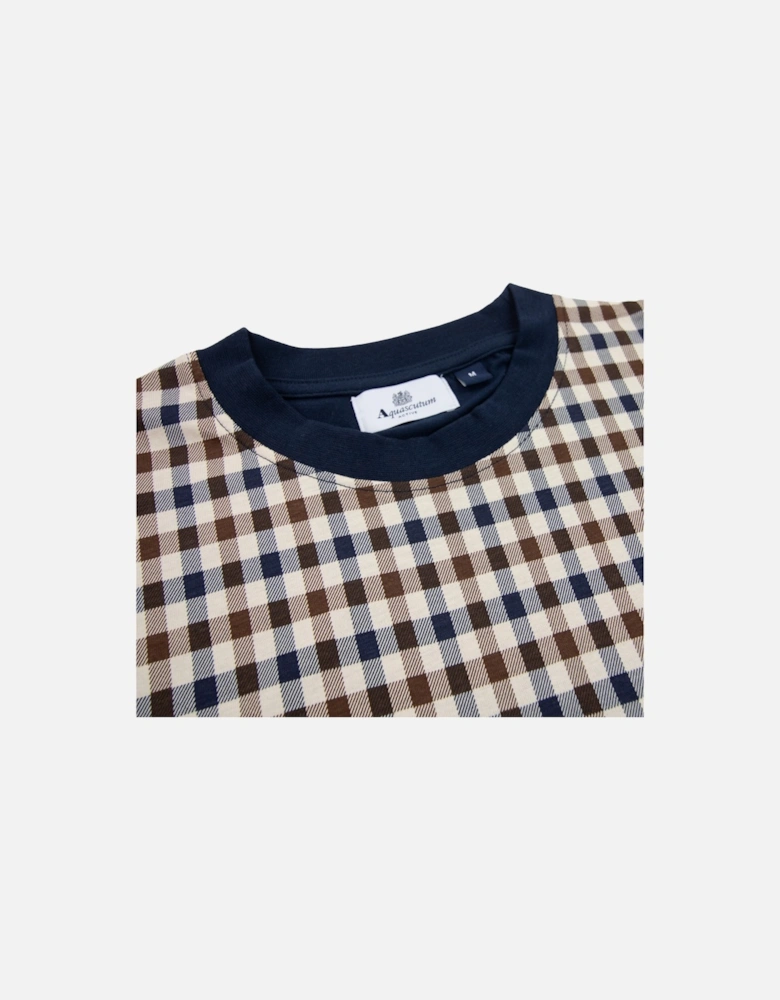 Active Side Club Check T Shirt Navy