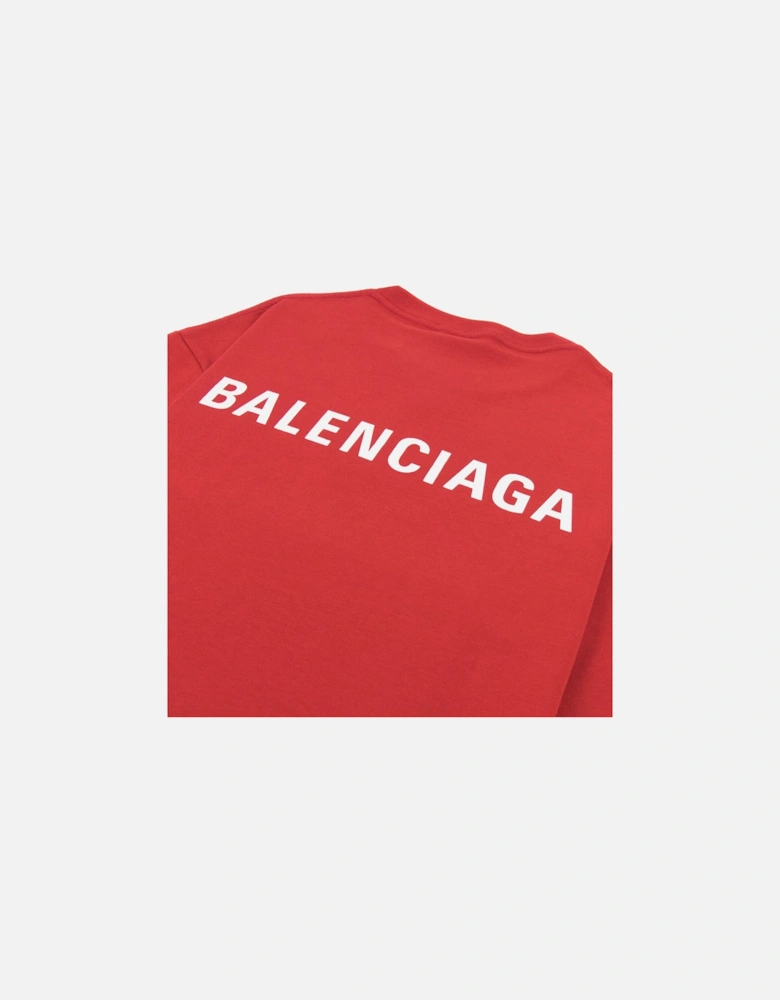 Logo Crewneck T Shirt Red