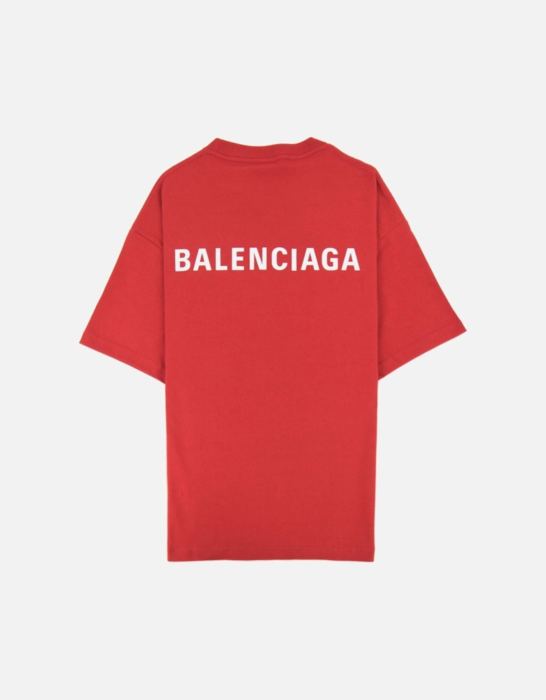 Logo Crewneck T Shirt Red
