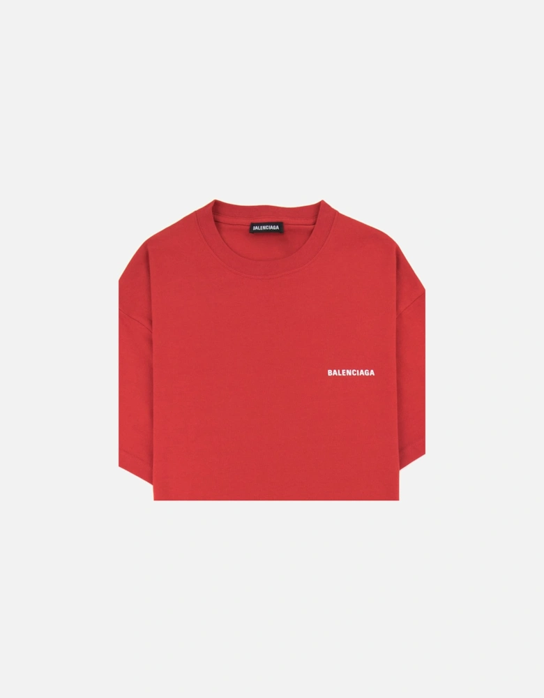 Logo Crewneck T Shirt Red