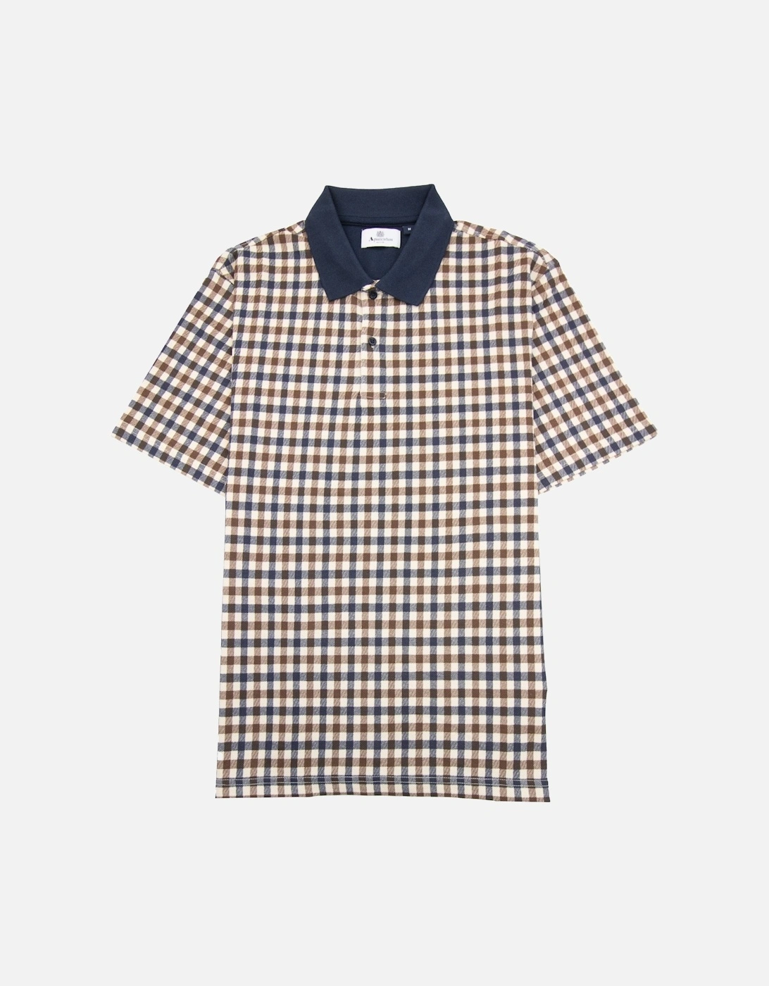 Active Club Check Pique Polo Navy, 2 of 1