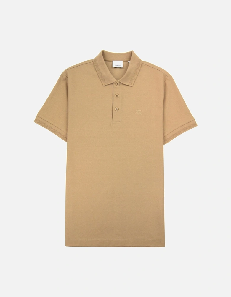 Manzoni Classic Logo Short Sleeve Polo Soft Fawn