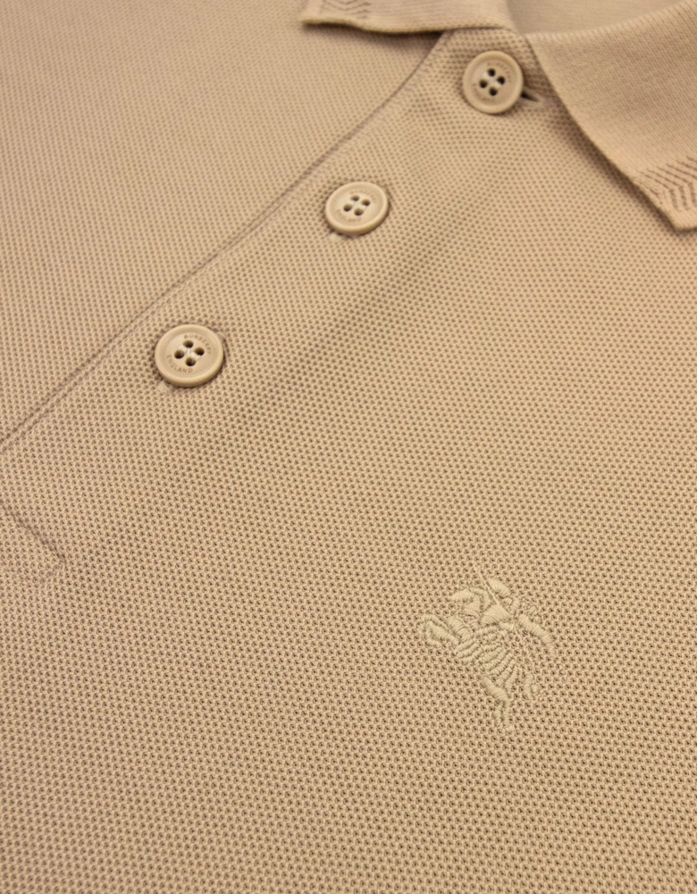 Manzoni Classic Logo Short Sleeve Polo Soft Fawn