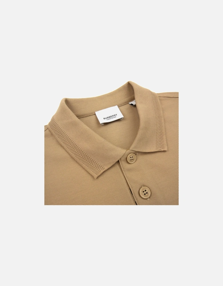 Manzoni Classic Logo Short Sleeve Polo Soft Fawn