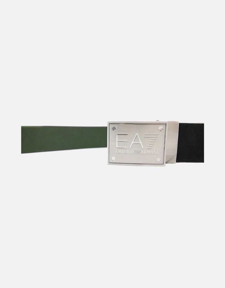 Reversible Brushed Leather Belt Black Forest Night